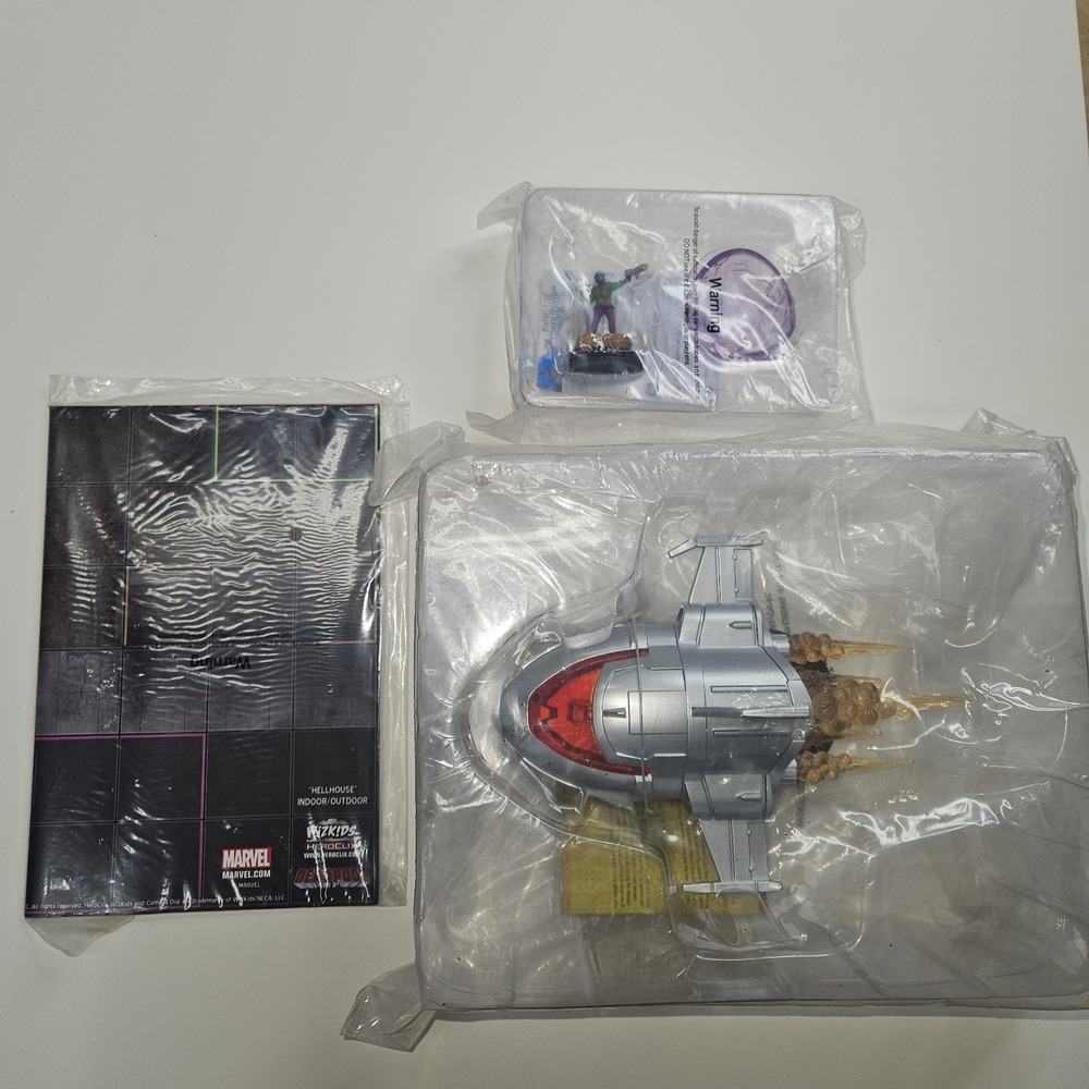 WizKids Marvel HeroClix Kang the Conqueror & Quinjet Vehicle Set + Hellhouse